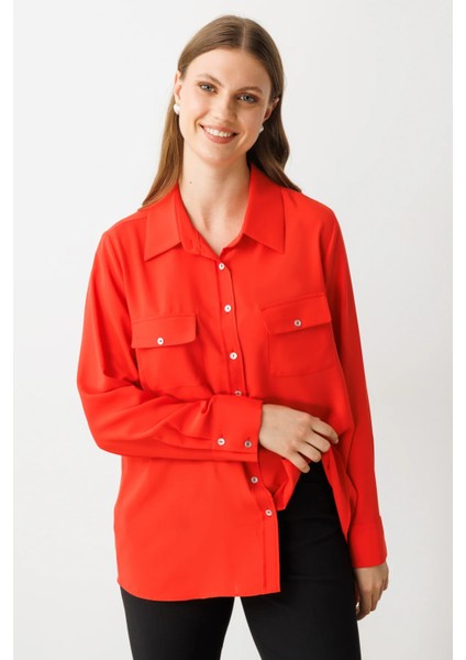 Kapak Cepli Düğmeli Gömlek fırsatları