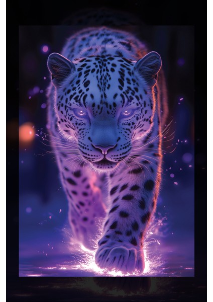 Mor Jaguar Kanvas Tablo fiyatları
