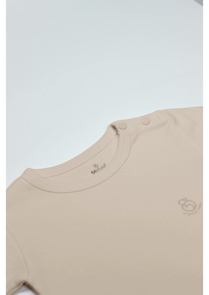 Organik Natural Basic Style Yarım Kol Body BS17103 Bej