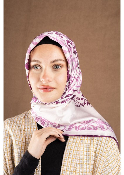 Varaklı Saten Eşarp Koleksiyonu Ebat 95 x 95