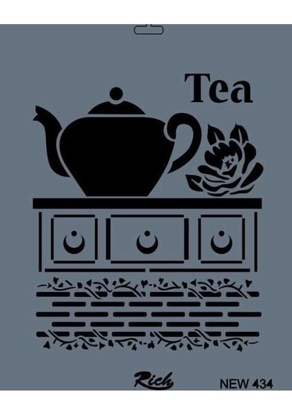 Rich New Seri N-434 Stencil 35X25 cm