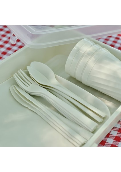 Rocca 32 Parça Piknik Seti Krem fiyatları