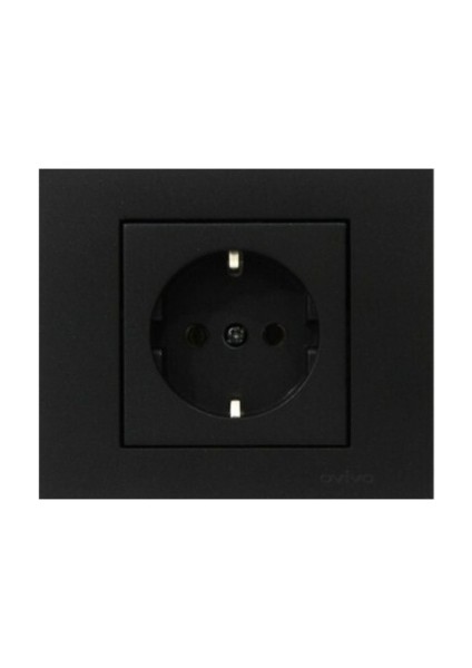 Ovivo Grano Siyah Topraklı Priz + Uydu F Priz + Nümeris Telefon Prizi + 3lü Çerçeve fiyatları