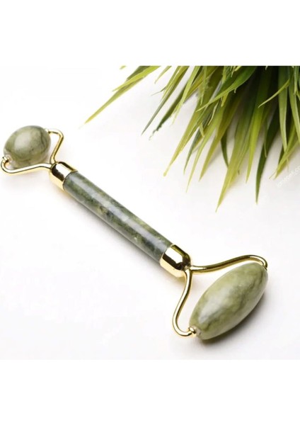 Iki Parçalı Yeşim Taşı Yüz Masaj Aleti, Doğal ve Sağlıklı Cilt Bakımı