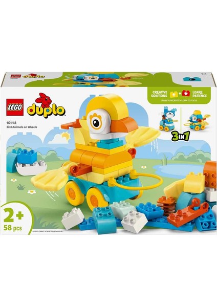LEGO Duplo Kasabası 3’ü 1 Arada Tekerlekli Hayvanlar 10448