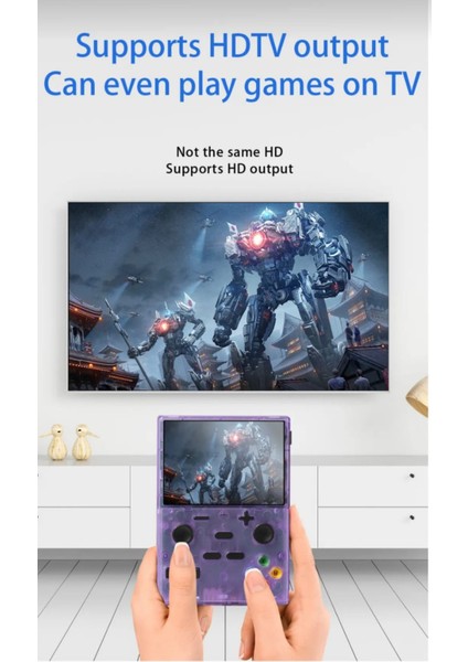 XGB35 Elde Taşınabilir Oyun Konsolu, 3,5 Inç IPS Ekranlı Dahili 4gb Tv Çıkışı Özellikli fırsatları