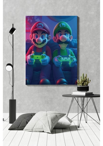 Mario ve Kardeşi Kanvas Tablo