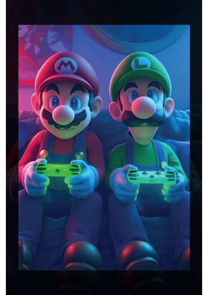 Mario ve Kardeşi Kanvas Tablo