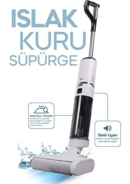 SFC-4106 Islak - Kuru Yer Temizleme Makinesi-Beyaz