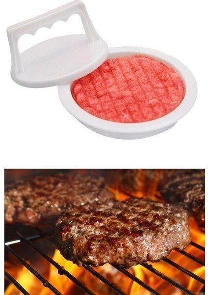 Hamburger ve Köfte Şekillendirici Köfte Kalıbı Pratik Burger Pres Aparatı