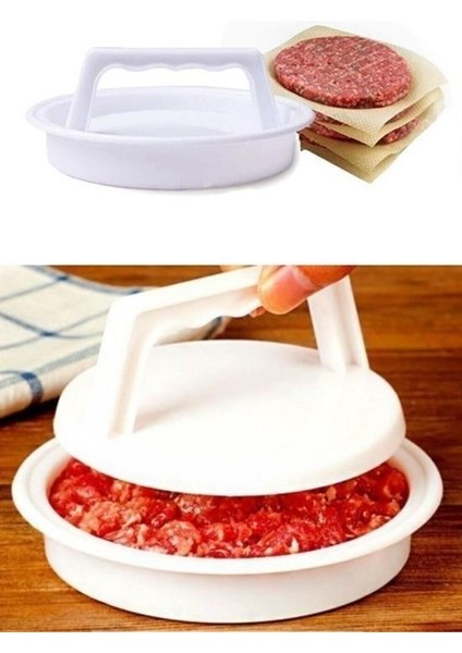 Hamburger ve Köfte Şekillendirici Köfte Kalıbı Pratik Burger Pres Aparatı
