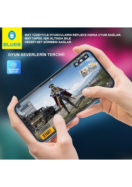 Anti-Glare iPhone 14 Pro Max Uyumlu Net Görüş Pro Gamer Oyuncu Hızlı Tepkime Mat Cam Ekran Koruyucu fırsatları