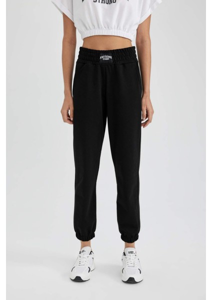 DeFactoFit Sporcu Jogger Eşofman Altı Standart Fit Basic Düz