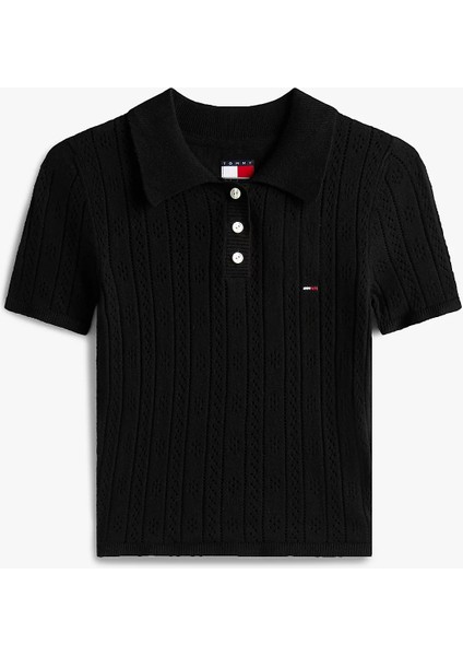 Tjw Poıntelle Polo Kadın Siyah Kazak DW0DW20965BDS indirimleri