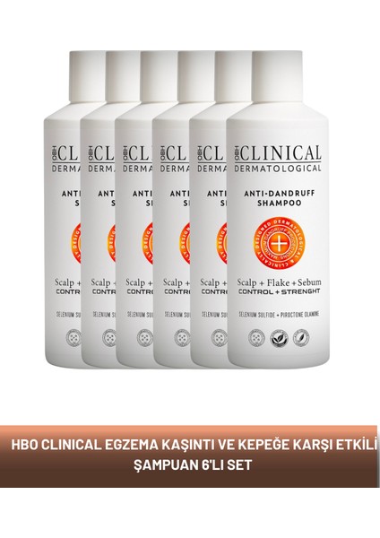 Clınıcal Egzema Kepek ve Dökülme Etkili 6'lı Şampuan Seti