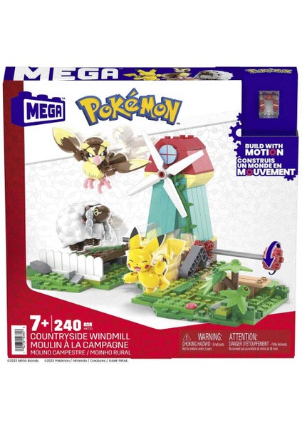Bfs Nessiworld HKT21 Mega™ Pokémon™ Countryside Windmill - Yel Değirmeni Kasabası Seti 240 Parça +7 Yaş