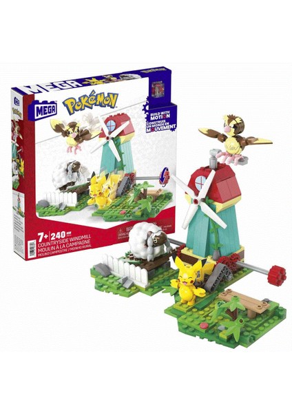 Bfs Nessiworld HKT21 Mega™ Pokémon™ Countryside Windmill - Yel Değirmeni Kasabası Seti 240 Parça +7 Yaş