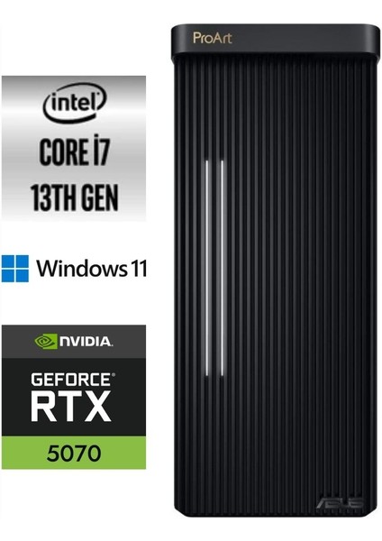 Proart I7-13700 PD500TE-713700173X-259 16GB 4tb M.2+4tb SSD Rtx 5070 12GB Windows 11 Pro Masaüstü Bilgisayar