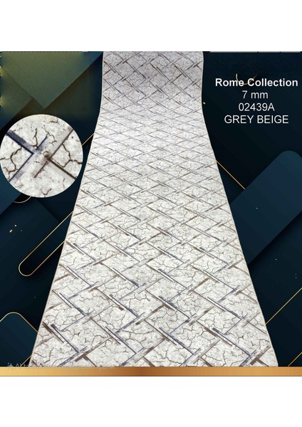 Konforsa Kaymaz Taban Halı – 200X150 cm – Grey Beige – Polyester