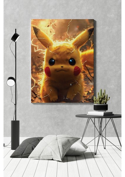 Sinirli Pikachu Kanvas Tablo