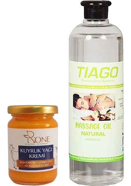 Doğal ve Kokusuz Masaj Yağı, 750 ml + 100 ml Kuyruk Yağı Seti