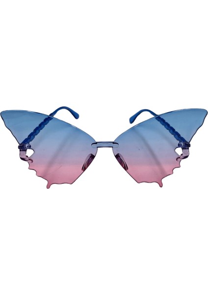 Parti Gözlük Mika Kelebek Model Mavi