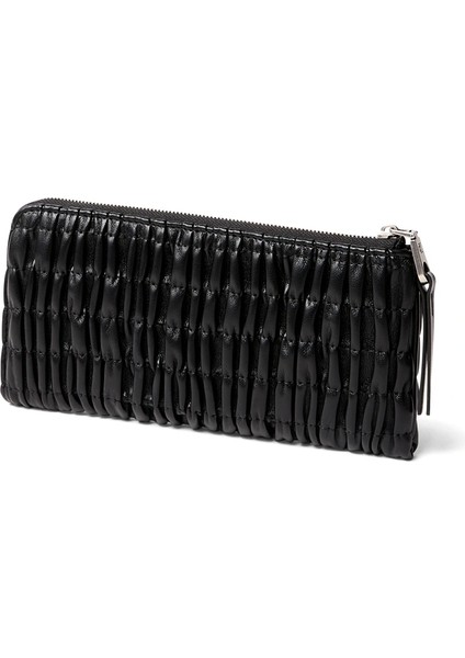 Ruched Long L-Zıp Kadın Siyah Cüzdan LV04K1085G-UB1 fiyatları