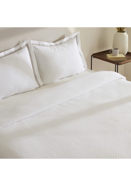 White Collection Doris %100 Pamuk Çift Kişilik Yatak Örtüsü Takımı Gri