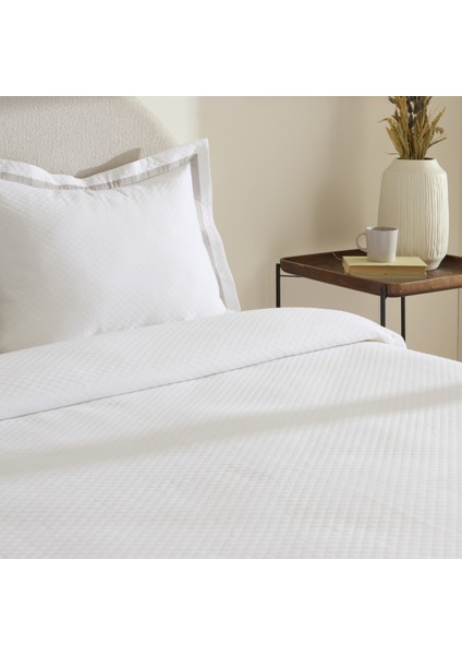 White Collection Doris %100 Pamuk Çift Kişilik Yatak Örtüsü Takımı Gri