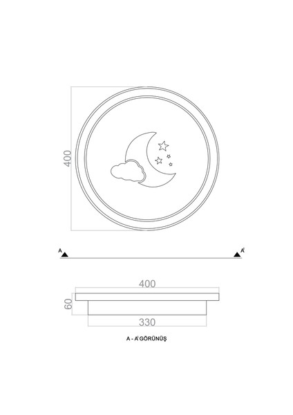 Voxlamplighting VX54104-B Çocuk-Bebek Odası Aydınlatma