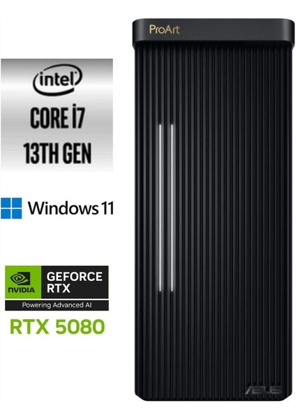 Proart I7-13700 PA602-713700173X-289 64GB 4tb M.2+1tb SSD Rtx 5080 16GB Windows 11 Pro Masaüstü Bilgisayar