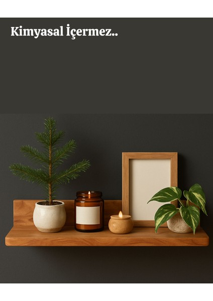 Dekoratif Ahşap Raf (El Yapımı Kiraz Ağacı)- 70X14 cm modelleri