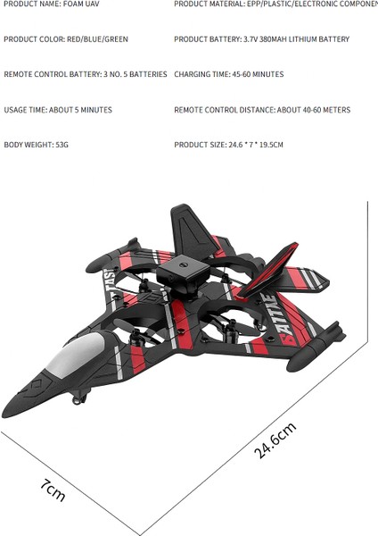 D20 Kameralı Wifi App Uçan Jet Drone Gyro Stabilize Engel Kaçınmalı Uzaktan Kumandalı Akıllı Köpük Uçak