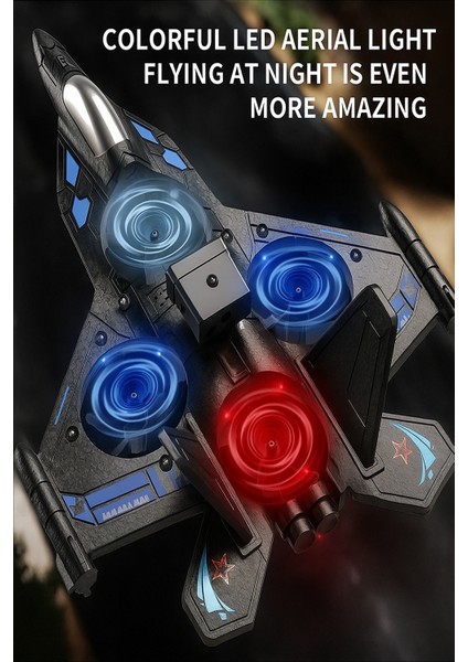 D20 Kameralı Wifi App Uçan Jet Drone Gyro Stabilize Engel Kaçınmalı Uzaktan Kumandalı Akıllı Köpük Uçak