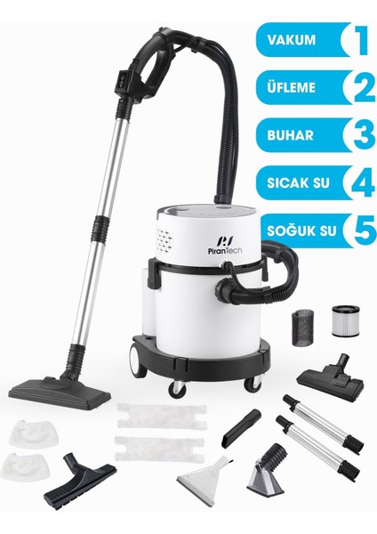 RLZ-208 Buharlı Temizlik Robotu Vakumlu Halı Koltuk Yıkama / EK340 Torbasız Elektrikli Süpürge