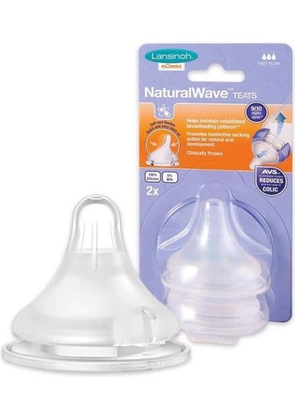 Bfs natural Wave Biberon Emziği Hızlı Akış 2li
