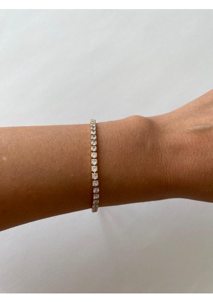 Zirkon Taşlı Su Yolu Gold Bileklik fırsatları