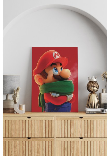 Üşüyen Mario Kanvas Tablo