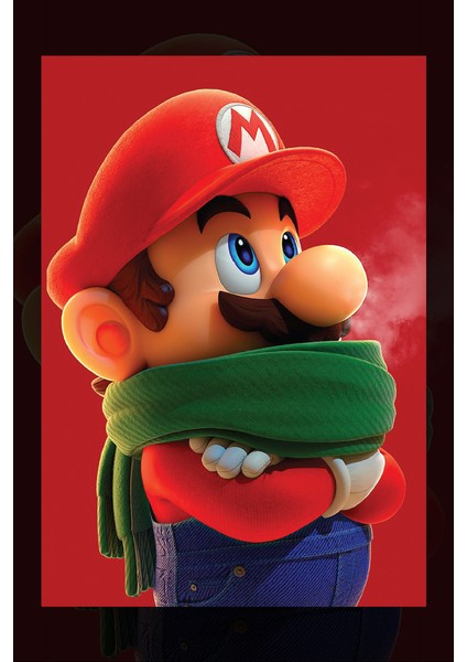 Üşüyen Mario Kanvas Tablo