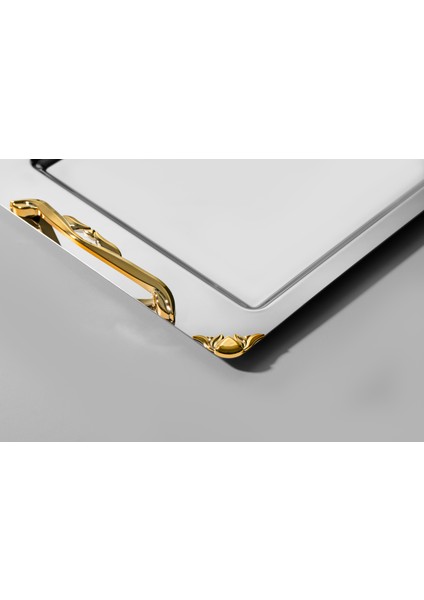 Sare Altın Saten 2'li Çelik Tepsi Seti modelleri