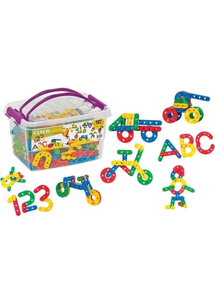 Dede Click Clack Box Eğitici Şekiller 192 Parça
