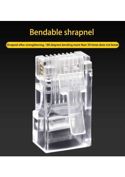 90 Adet Yeni Nesil RJ45 Cat5/cat6 Delikli Jack Konnektör - Yeni Nesil Ez Delikli RJ45 Network Jack Network Utp 30μ Jack