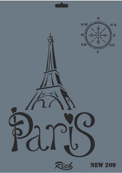 Rich New Seri N-209 Stencil 35X25 cm