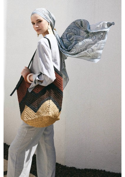 Deluxe Summer Şal Alice Soft Mavi