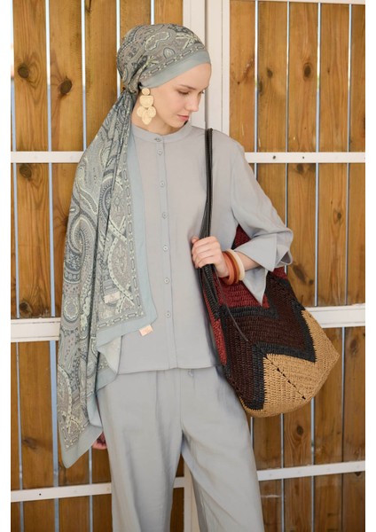 Deluxe Summer Şal Alice Soft Mavi modelleri