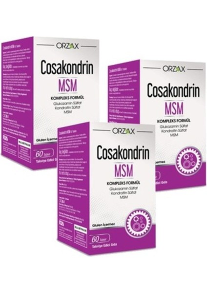 Cosakondrin Msm 60 Tablet 3 Kutu