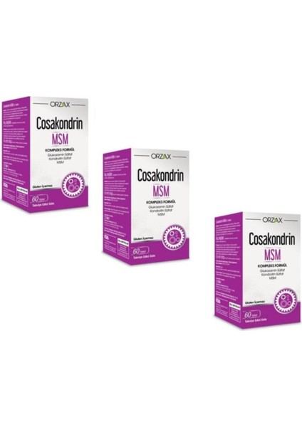 Cosakondrin Msm 60 Tablet 3 Kutu fiyatları