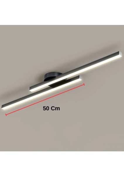 Mikro Aydınlatma Modern Tavan Koridor Aydınlatması Çubuk LED Siyah Günışığı Lineer Avize Armatür Ikili