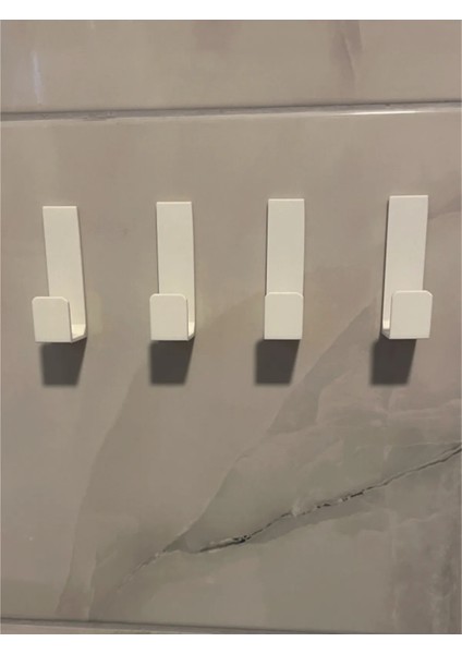 4lü Güçlü Yapışkanlı Askılık Bornoz Askılığı Kapı Arkası Mutfak Banyo Askılığı Havlu Askılık