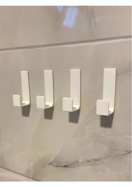 4lü Güçlü Yapışkanlı Askılık Bornoz Askılığı Kapı Arkası Mutfak Banyo Askılığı Havlu Askılık